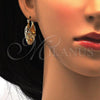 Oro Laminado Medium Hoop, Gold Filled Style Heart Design, Diamond Cutting Finish, Golden Finish, 02.170.0174.30
