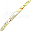 Oro Laminado ID Bracelet, Gold Filled Style Polished, Golden Finish, 03.63.2222.06