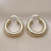 Oro Laminado Medium Hoop, Gold Filled Style Hollow Design, Polished, Golden Finish, 02.213.0768.25