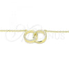 Sterling Silver Pendant Necklace, with White Cubic Zirconia, Polished, Golden Finish, 04.336.0030.2.16