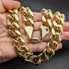Oro Laminado Basic Necklace, Gold Filled Style Miami Cuban Design, Polished, Golden Finish, 03.419.0010.30