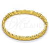 Oro Laminado Individual Bangle, Gold Filled Style with White Crystal, Polished, Golden Finish, 07.252.0036.04 (06 MM Thickness, Size 4 - 2.25 Diameter)