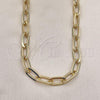 Oro Laminado Basic Necklace, Gold Filled Style Paperclip Design, Polished, Golden Finish, 04.213.0295.18