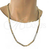 Gold Tone Basic Necklace, Mariner Design, Polished, Golden Finish, 04.242.0032.28GT
