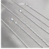 Sterling Silver Basic Necklace, Rope Design, Polished, Silver Finish, 04.420.0037.22