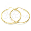 Oro Laminado Large Hoop, Gold Filled Style Hollow Design, Polished, Golden Finish, 5.134.018.60