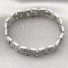 Stainless Steel Solid Bracelet, Hugs and Kisses Design, Polished, Steel Finish, 03.114.0405.08