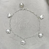 Sterling Silver Charm Bracelet, Elephant Design, Polished, Silver Finish, 03.397.0008.07