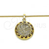 Oro Laminado Pendant Necklace, Gold Filled Style Polished, Golden Finish, 04.358.0016.20
