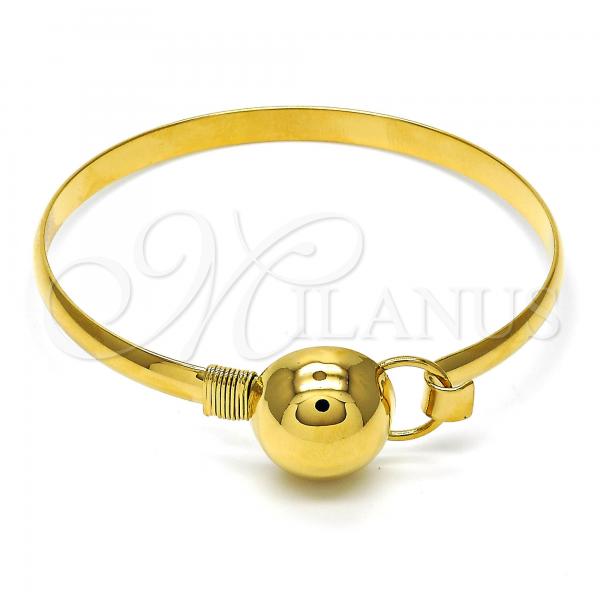 Oro Laminado Individual Bangle, Gold Filled Style Polished, Golden Finish, 07.185.0005.1.04 (05 MM Thickness, Size 4 - 2.25 Diameter)