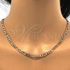 Oro Laminado Basic Necklace, Gold Filled Style Figaro Design, Polished, Golden Finish, 5.222.015.18