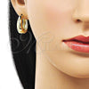 Oro Laminado Stud Earring, Gold Filled Style Polished, Golden Finish, 02.213.0705.22