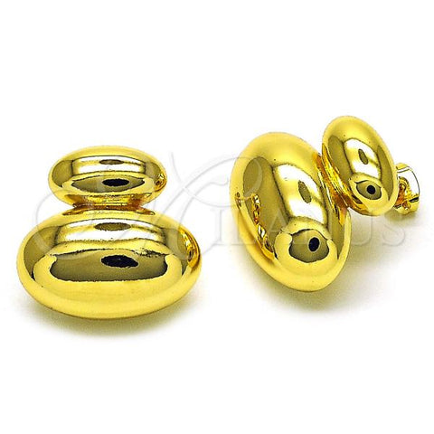 Oro Laminado Dangle Earring, Gold Filled Style Polished, Golden Finish, 02.368.0082