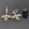 Oro Laminado Dangle Earring, Gold Filled Style Leaf Design, Matte Finish, Golden Finish, 5.108.014