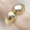 Oro Laminado Individual Bangle, Gold Filled Style Teardrop Design, Polished, Golden Finish, 07.422.0004.05