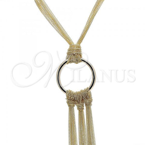 Oro Laminado Fancy Necklace, Gold Filled Style Polished, Golden Finish, 04.321.0007.1.16