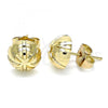 Oro Laminado Stud Earring, Gold Filled Style Polished, Golden Finish, 02.100.0116