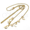 Oro Laminado Fancy Bracelet, Gold Filled Style Rolo Design, with Ivory Pearl, Polished, Golden Finish, 03.91.0064.14