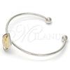 Rhodium Plated Individual Bangle, with Golden Shadow Swarovski Crystals, Polished, Rhodium Finish, 07.239.0006.1 (02 MM Thickness, One size fits all)