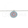 Sterling Silver Pendant Necklace, with Multicolor Cubic Zirconia, Polished, Rhodium Finish, 04.336.0217.16