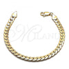 Oro Laminado Basic Bracelet, Gold Filled Style Polished, Golden Finish, 04.319.0013.08