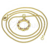 Oro Laminado Pendant Necklace, Gold Filled Style Polished, Golden Finish, 04.156.0335.1.20