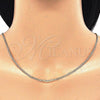 Oro Laminado Basic Necklace, Gold Filled Style Curb Design, Polished, Golden Finish, 5.222.008.16
