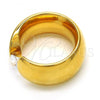 Stainless Steel Multi Stone Ring, with White Cubic Zirconia, Polished, Golden Finish, 01.309.0001.09 (Size 9)
