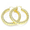 Oro Laminado Large Hoop, Gold Filled Style and Hollow Polished, Golden Finish, 02.170.0347.50