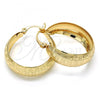 Oro Laminado Medium Hoop, Gold Filled Style Matte Finish, Golden Finish, 02.106.0015.30