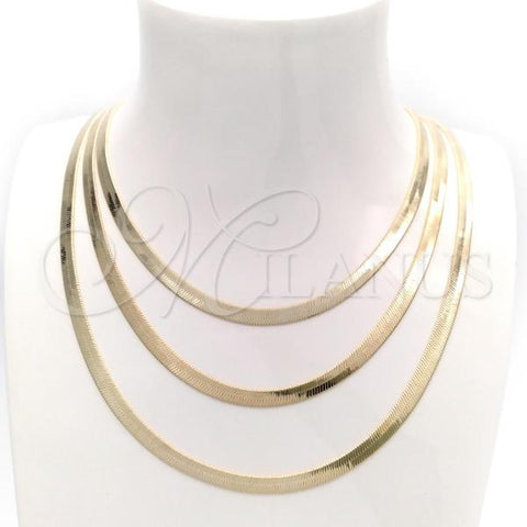 Oro Laminado Basic Necklace, Gold Filled Style Polished, Golden Finish, 04.02.0013.18