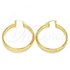 Oro Laminado Medium Hoop, Gold Filled Style Matte Finish, Golden Finish, 02.170.0129.40