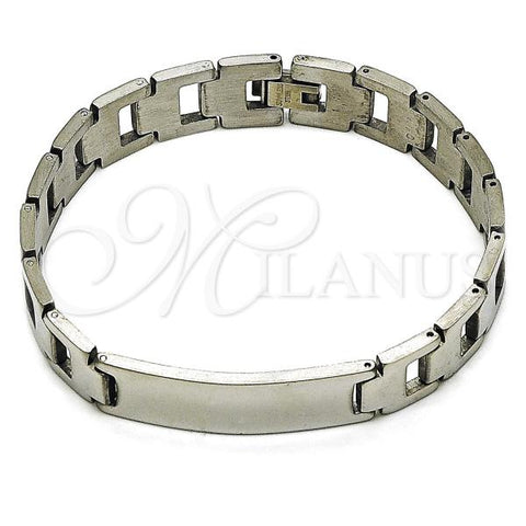 Stainless Steel Solid Bracelet, Polished, Steel Finish, 03.114.0394.1.08