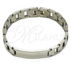 Stainless Steel Solid Bracelet, Polished, Steel Finish, 03.114.0394.1.08