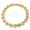 Oro Laminado Fancy Bracelet, Gold Filled Style Polished, Golden Finish, 03.210.0064.07