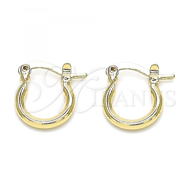 Oro Laminado Small Hoop, Gold Filled Style Polished, Golden Finish, 5.134.014.12