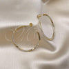 Oro Laminado Medium Hoop, Gold Filled Style with White Crystal, Polished, Golden Finish, 02.379.0053.1.40