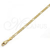 Oro Laminado Basic Necklace, Gold Filled Style Figaro Design, Diamond Cutting Finish, Golden Finish, 5.222.031.30