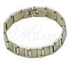 Stainless Steel Solid Bracelet, Brushed Finish, Steel Finish, 03.114.0284.3.08