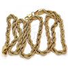 Gold Tone Basic Necklace, Rope Design, Polished, Golden Finish, 04.242.0042.24GT