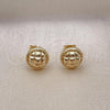 Oro Laminado Stud Earring, Gold Filled Style Polished, Golden Finish, 02.342.0288