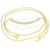 Sterling Silver Pendant Necklace, Heart Design, with White Cubic Zirconia, Polished, Golden Finish, 04.336.0182.2.16
