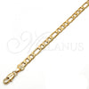 Oro Laminado Basic Necklace, Gold Filled Style Figaro Design, Polished, Golden Finish, 5.222.014.18