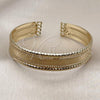 Oro Laminado Individual Bangle, Gold Filled Style Greek Key Design, Diamond Cutting Finish, Golden Finish, 07.170.0052