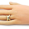 Oro Laminado Elegant Ring, Gold Filled Style Polished, Golden Finish, 01.341.0146