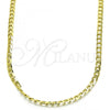 Oro Laminado Basic Necklace, Gold Filled Style Curb Design, Polished, Golden Finish, 5.222.007.30