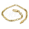 Oro Laminado Basic Bracelet, Gold Filled Style Mariner Design, Polished, Golden Finish, 5.222.029.07