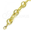 Oro Laminado Basic Bracelet, Gold Filled Style Puff Mariner Design, Polished, Golden Finish, 04.362.0039.08