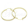 Oro Laminado Medium Hoop, Gold Filled Style with White Micro Pave, Polished, Golden Finish, 02.185.0005.40