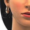 Oro Laminado Earring and Pendant Adult Set, Gold Filled Style Polished, Golden Finish, 10.163.0005